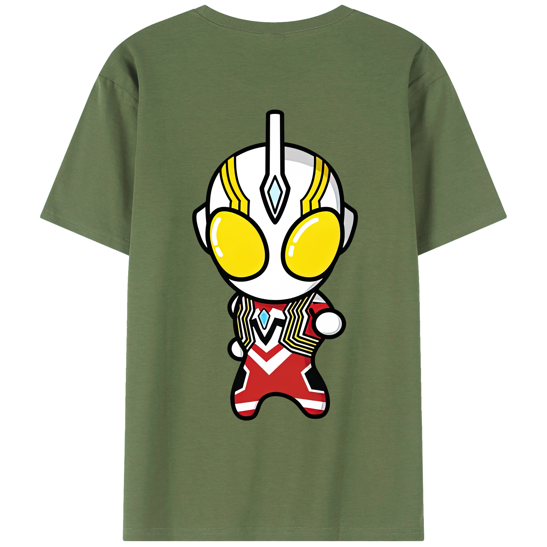 （画像用） ウルトラマン Ultraman 綿100％ メンズ半袖Tシャツ（バックプリント） 通気性
